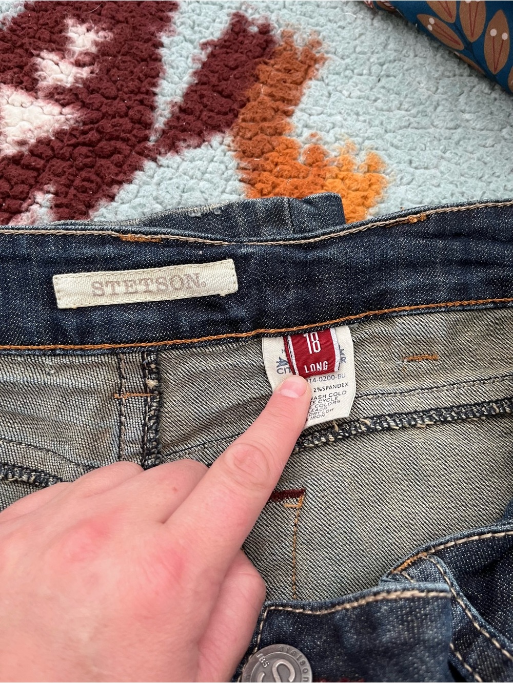Stetson Mid Rise Trousers Long - Picture 3 of 3